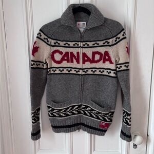 Hudson’s Bay Company Team Canada Olympic Collection Cowichan Wool Zip Sweater XS